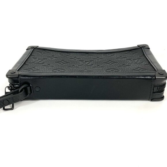 LOUIS VUITTON Black Monogram Leather Pouch - Picture 13 of 16